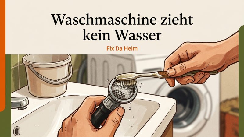 Waschmaschine zieht kein Wasser (2026) – 8 Ursachen & Lösungen