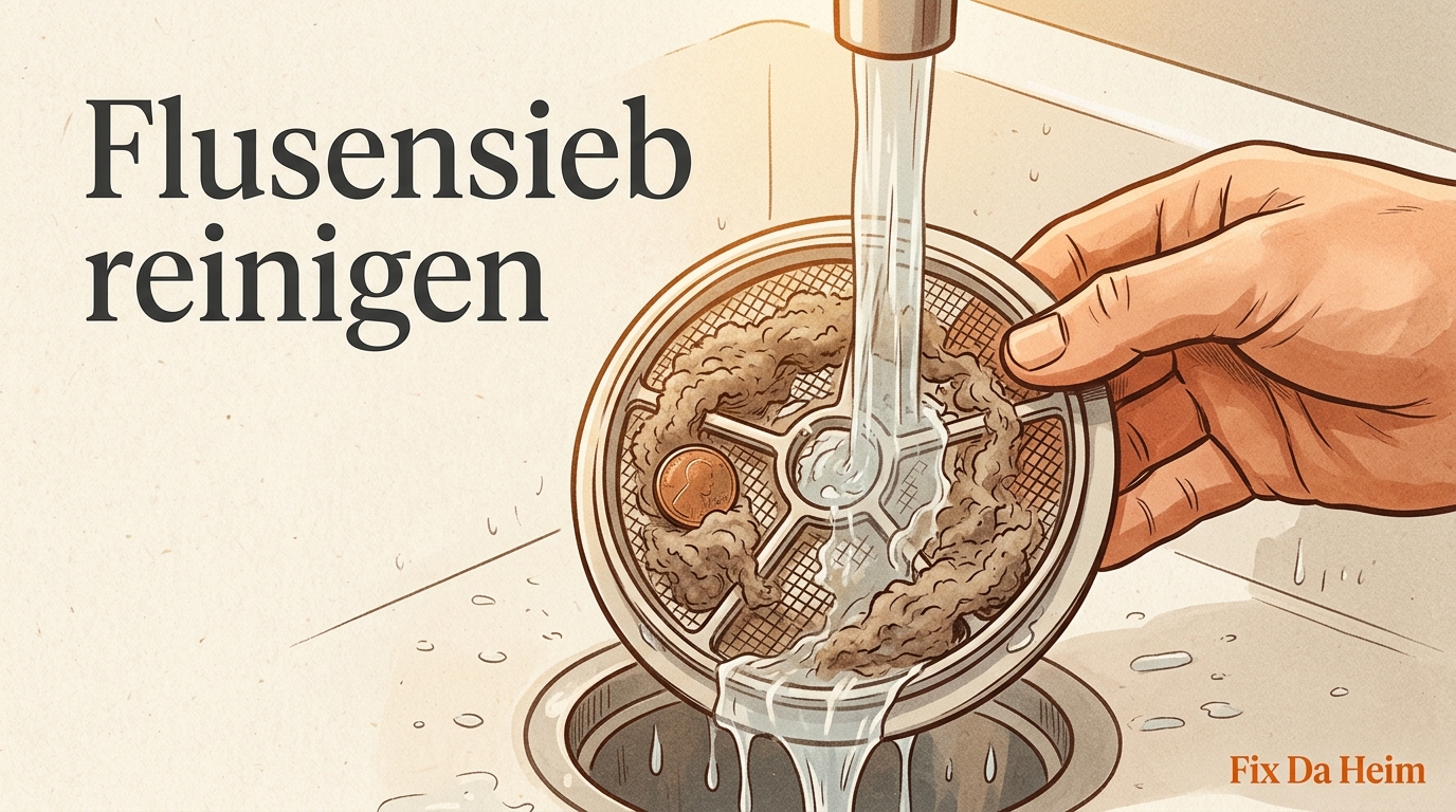 Waschmaschine pumpt nicht ab (2026) – 5 Ursachen & Fixes 7 Hand reinigt verstopftes Flusensieb der Waschmaschine unter fließendem Wasser