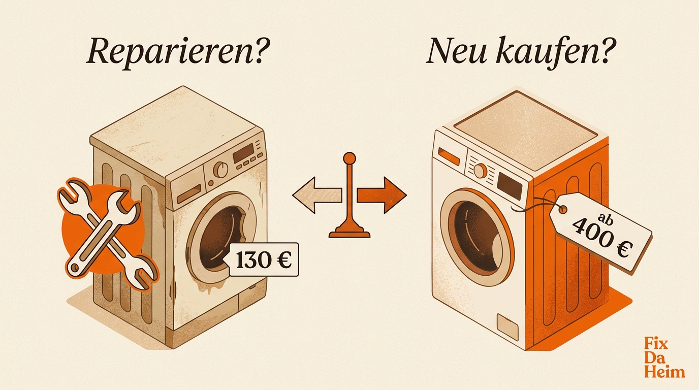 Waschmaschine pumpt nicht ab (2026) – 5 Ursachen & Fixes 15 Vergleich Reparatur vs. Neukauf Waschmaschine – 50-Prozent-Regel