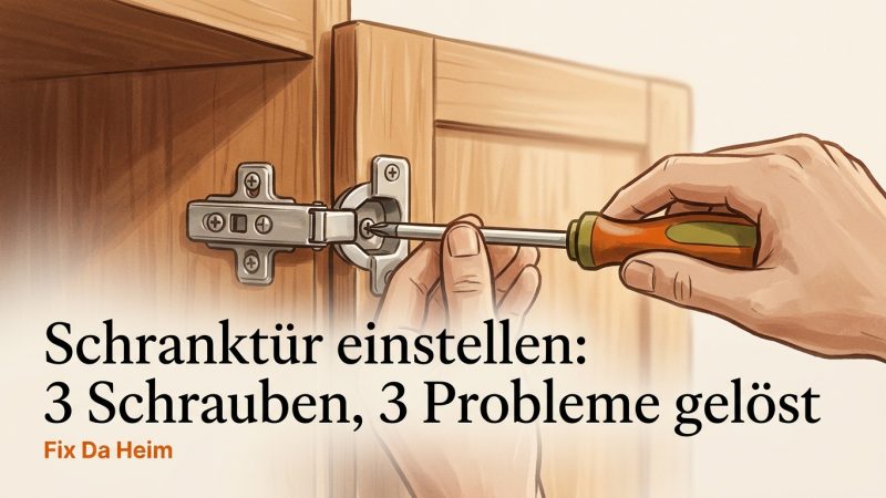 Schranktür einstellen: 3 Schrauben, 3 Probleme gelöst