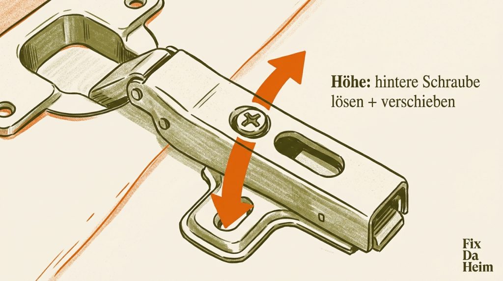 Höhe einstellen (Tür hängt zu hoch oder zu tief)