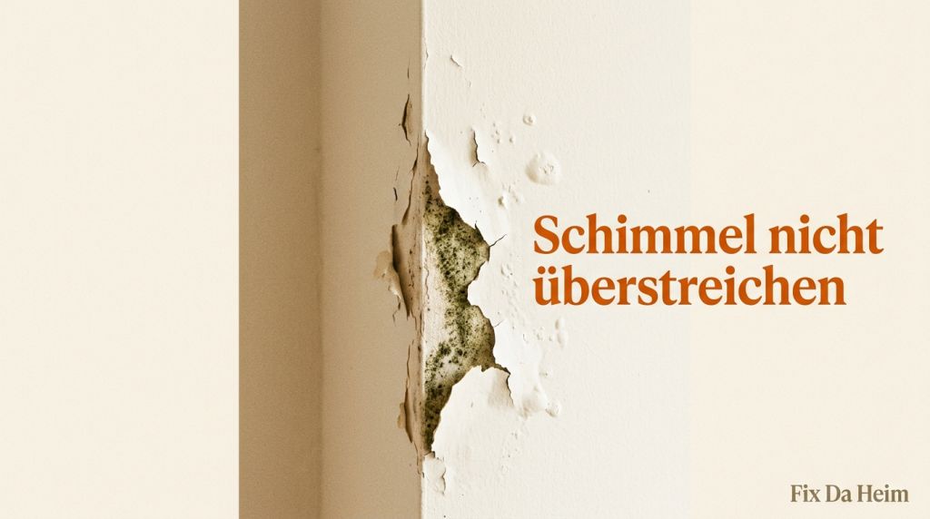 Schimmel an der Wand entfernen: Was wirklich hilft (+ Mietrecht) 3 Schimmel überstreichen falsch Farbe blättert ab