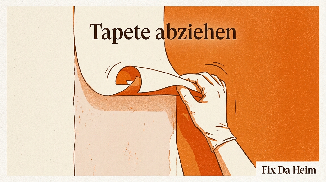 Schimmel unter Tapete entfernen (2026) – Anleitung & Mietrecht 8 Tapete abziehen – von unten nach oben, langsam in großen Bahnen