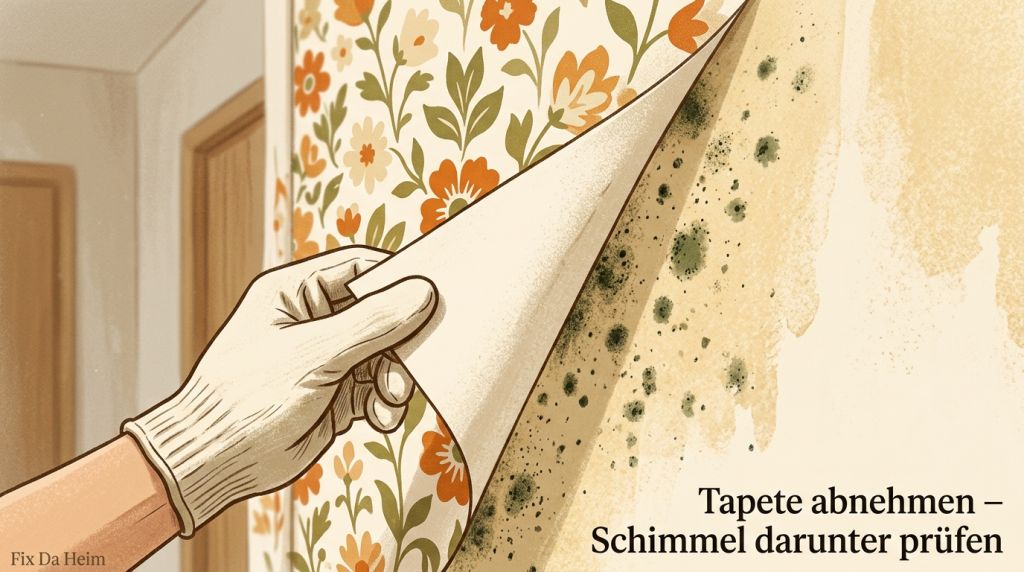 Schimmel an der Wand entfernen: Was wirklich hilft (+ Mietrecht) 6 Schimmel auf Tapete Wand entfernen