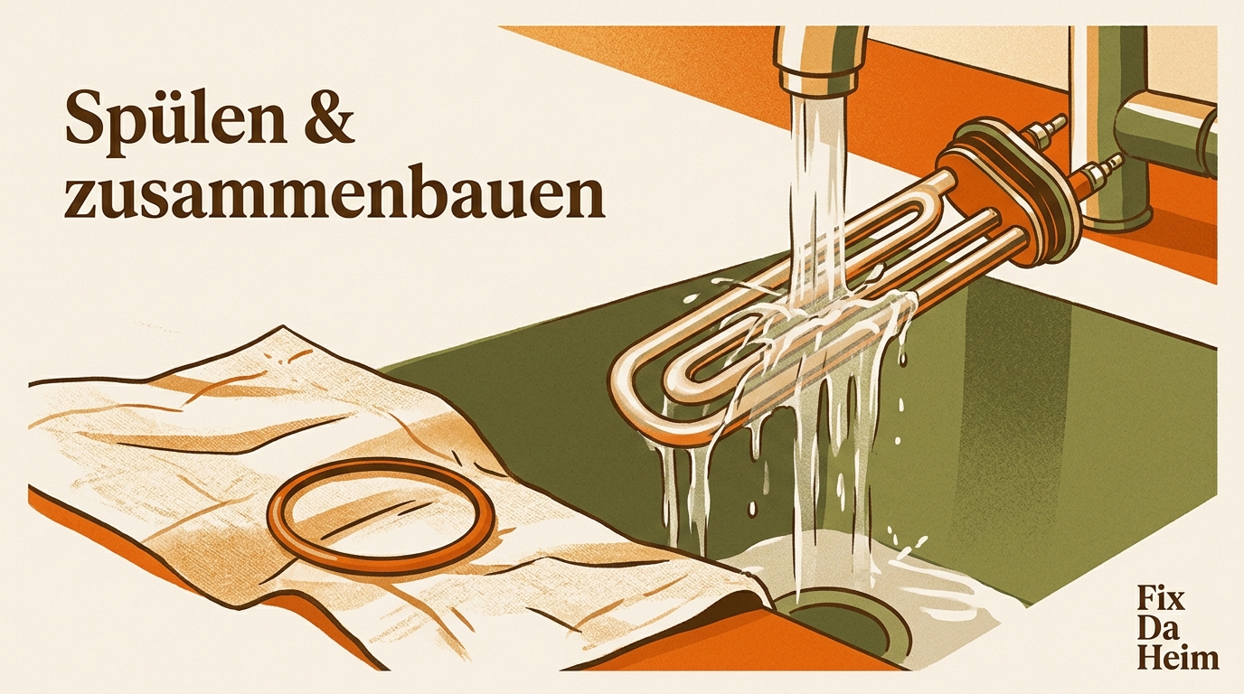 Schritt 5: Spülen, prüfen, zusammenbauen
