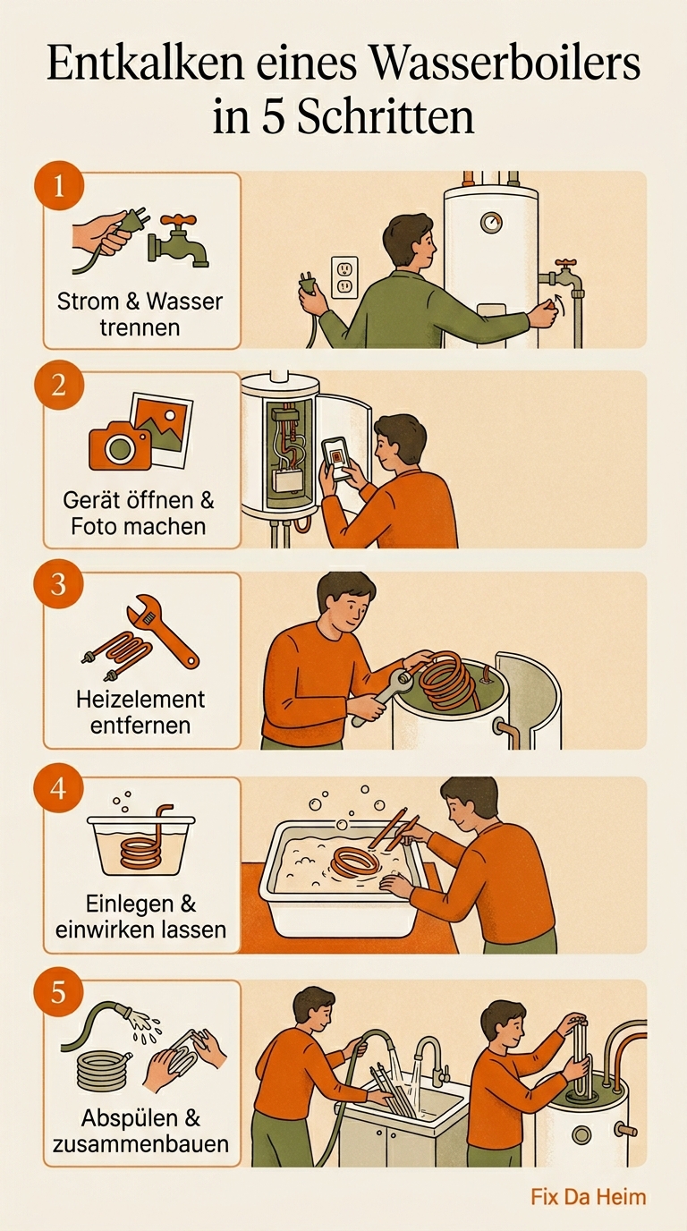 Infografik: Durchlauferhitzer entkalken