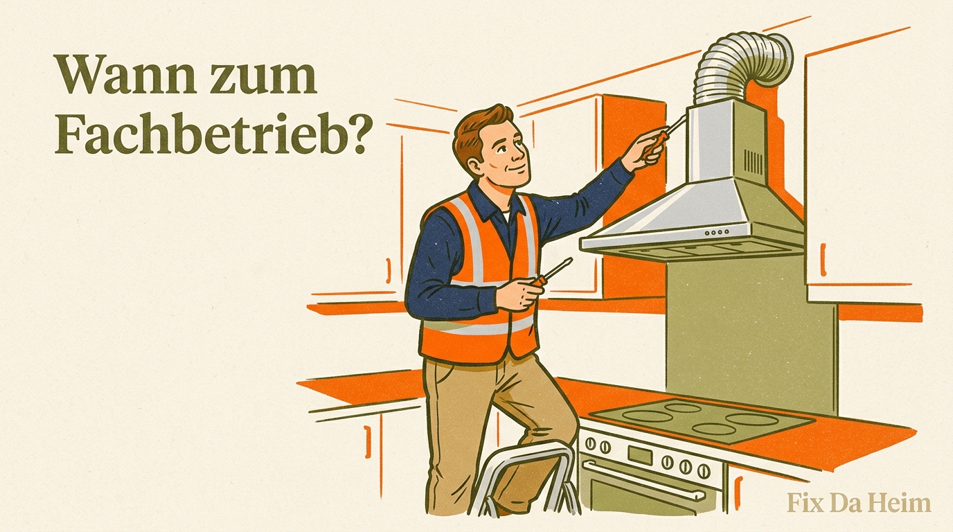 Dunstabzugshaube reinigen: Schritt-für-Schritt-Anleitung (2026) 14 Wann ist ein Fachmann nötig bei der Dunstabzugshaube?