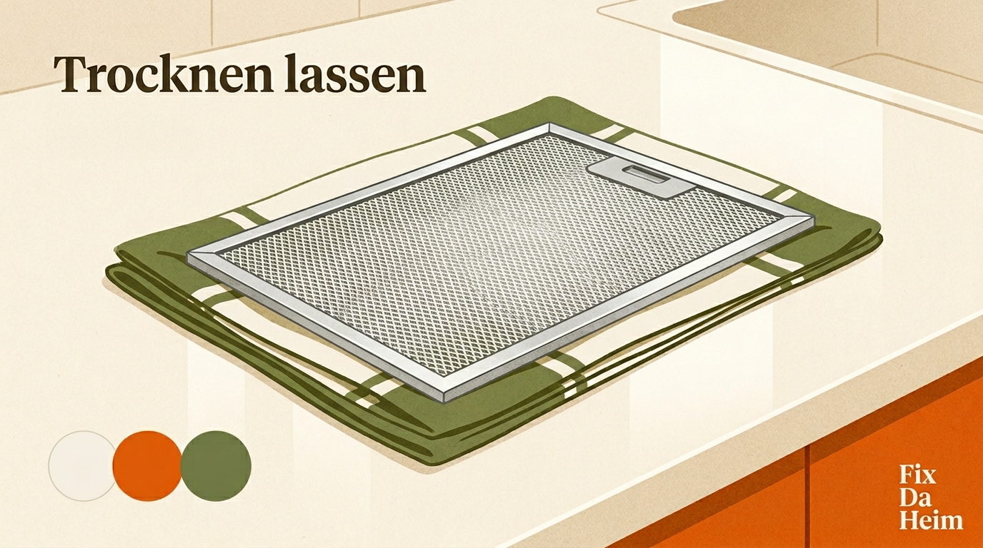 Dunstabzugshaube Filter reinigen (2026): So geht's richtig 7 Filter trocknen lassen