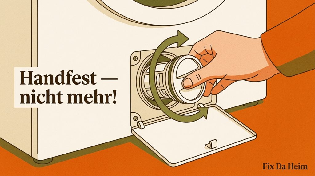 Waschmaschine Flusensieb reinigen – 10 Minuten, kein Techniker 8 Flusensieb einsetzen Waschmaschine nach Reinigung