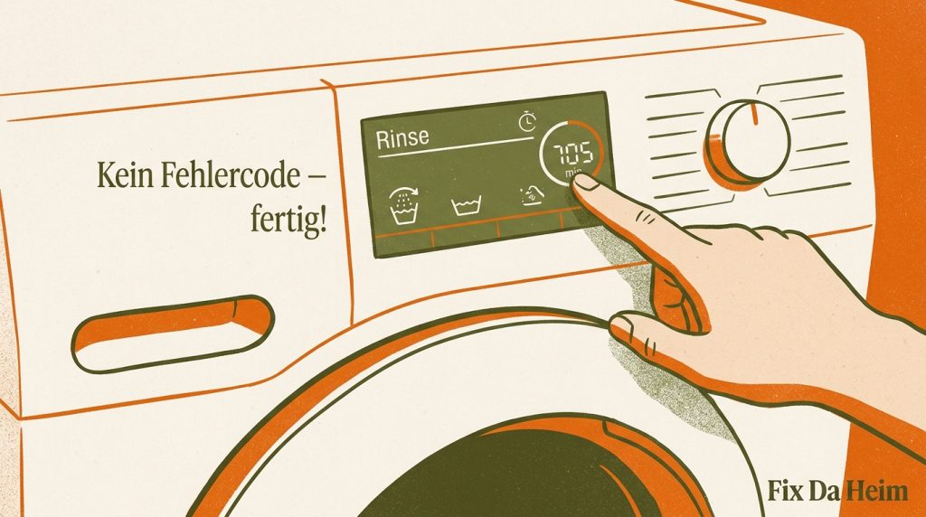 Waschmaschine Flusensieb reinigen – 10 Minuten, kein Techniker 9 Waschmaschine Testlauf nach Flusensieb reinigen
