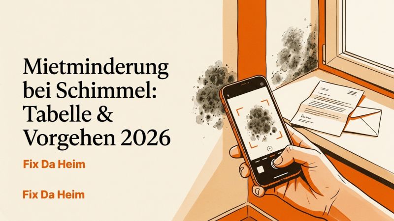 Mietminderung Schimmel 2026: Tabelle, Höhe & Vorgehen