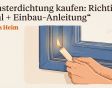 Fensterdichtung kaufen: Richtige Wahl + Einbau-Anleitung