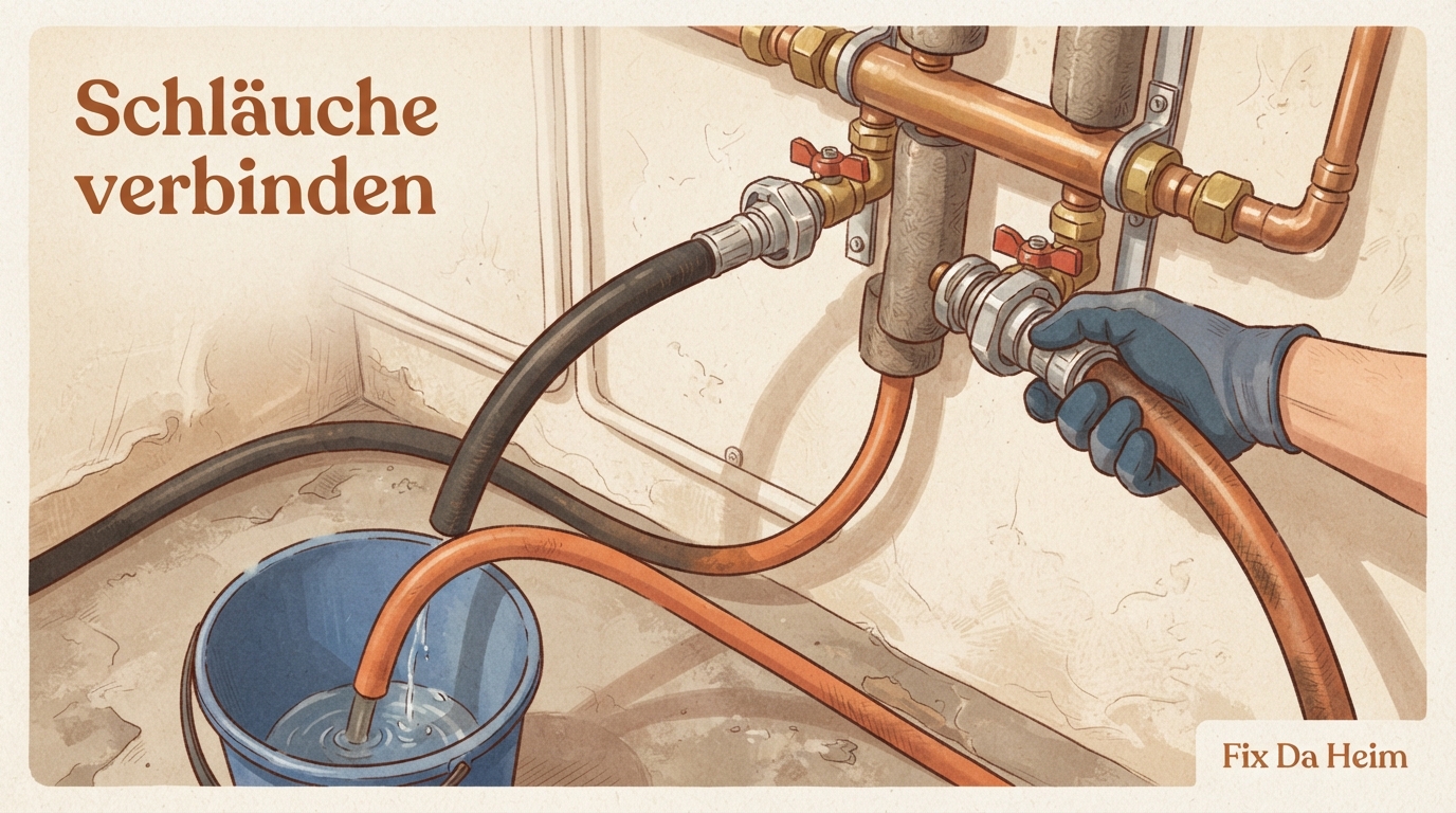 Fußbodenheizung spülen: Anleitung, Kosten & Intervalle 9 Spülschläuche am Fußbodenheizungskreis anschließen