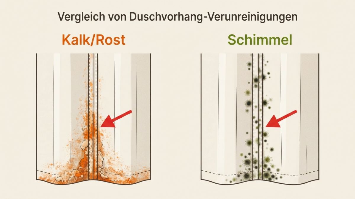Duschvorhang reinigen: Kalk, Schimmel & die richtige Methode