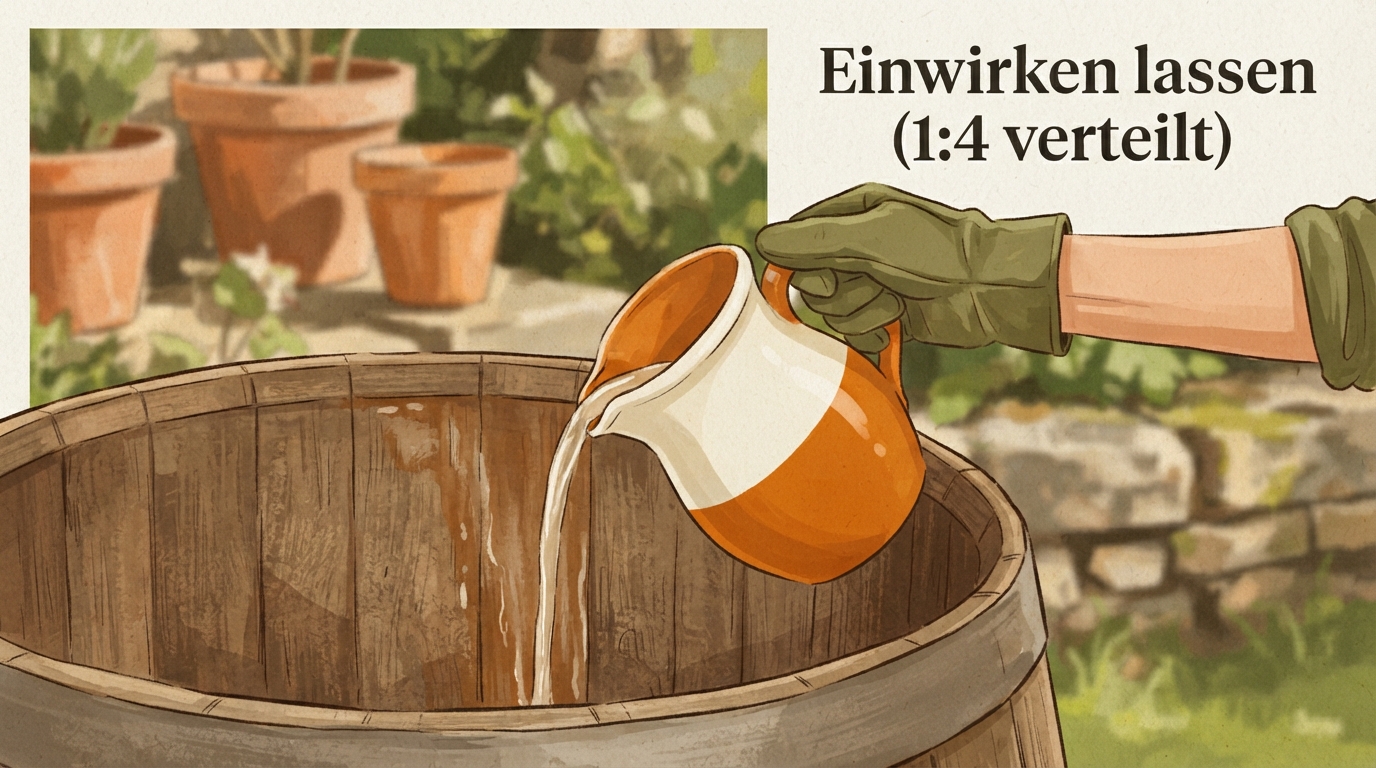 Auftragen der verdünnten Reinigungsmischung